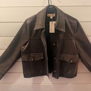 Philosophy Dark Brown Suede Jacket